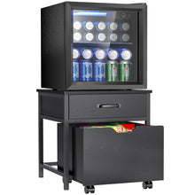 Load image into Gallery viewer, Mini Fridge Stand with Storage,18.1"Mini Fridge Cabinet,Heavy Duty Mini Fridge Table