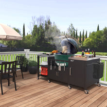Load image into Gallery viewer, Grill Table, Metal Grill Cart Compatible with XL Big Green Egg,Big Joe,Primo XL