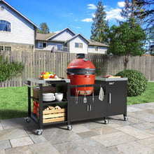 Load image into Gallery viewer, Grill Table, Metal Grill Cart Compatible with XL Big Green Egg,Big Joe,Primo XL