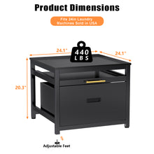 Load image into Gallery viewer, Washer Dryer Pedestal Stand, 24.1" Laundry Pedestal for Compact Washing Machine