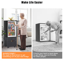 Load image into Gallery viewer, Mini Fridge Stand with Storage,18.1"Mini Fridge Cabinet,Heavy Duty Mini Fridge Table