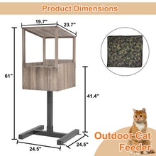 Load image into Gallery viewer, Outdoor Feral Cat Feeding Station, Shelter for Food & Water, Critter-Proof Design Safe Haven, 24.5"x24.5x61"