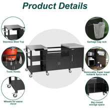 Load image into Gallery viewer, Grill Table, Metal Grill Cart Compatible with XL Big Green Egg,Big Joe,Primo XL