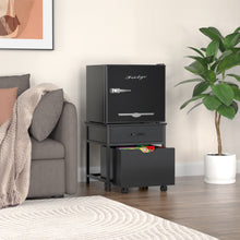 Load image into Gallery viewer, Mini Fridge Stand with Storage,18.1"Mini Fridge Cabinet,Heavy Duty Mini Fridge Table