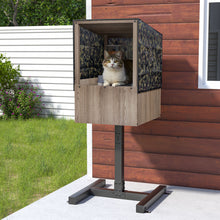 Load image into Gallery viewer, Outdoor Feral Cat Feeding Station, Shelter for Food & Water, Critter-Proof Design Safe Haven, 24.5"x24.5x61"