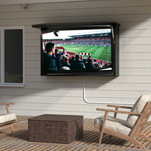 Load image into Gallery viewer, GDLF Outdoor TV Enclosure Solid Wood TV Cover 55 Inch Weatherproof with Premium Dual-Arm TV Mount