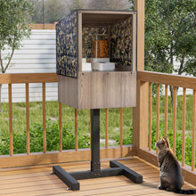 Load image into Gallery viewer, Outdoor Feral Cat Feeding Station, Shelter for Food & Water, Critter-Proof Design Safe Haven, 24.5"x24.5x61"
