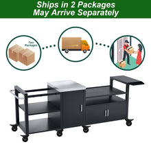 Load image into Gallery viewer, Outdoor Grill Cart for Large Big Green Egg and 28"/36" Blackstone Griddle