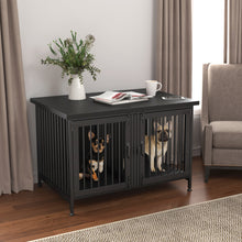 Load image into Gallery viewer, GDLF Double Dog Crate with Divider for 1 or 2 dogs, Indoor Kennel Cage (Int.dims:36.2”Wx24.5”Dx21”H)