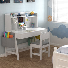 Load image into Gallery viewer, GDLF Kids Desk and Chair Set Adjustable Study Computer Desk Grow with Your Children Media Desk with Whiteboard for 5-12 Years Old