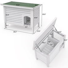 Load image into Gallery viewer, Solid Wood Outdoor Cat House Feral Cat Shelter Ventilated for Summer