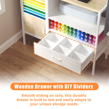 Load image into Gallery viewer, GDLF Craft Storage Cabinet Compatible with Cricut Machines, Supports Simultaneous Use of 2 Cutting Machines & Printer, Large Craft Organizer with Drawer, Vinyl Roll Holder, Tool & Accessory Workspace