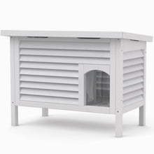 Load image into Gallery viewer, Solid Wood Outdoor Cat House Feral Cat Shelter Ventilated for Summer