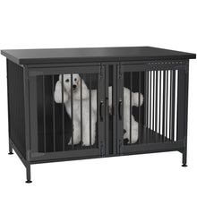 Load image into Gallery viewer, GDLF Double Dog Crate with Divider for 1 or 2 dogs, Indoor Kennel Cage (Int.dims:36.2”Wx24.5”Dx21”H)