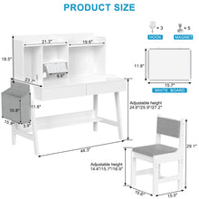 Load image into Gallery viewer, GDLF Kids Desk and Chair Set Adjustable Study Computer Desk Grow with Your Children Media Desk with Whiteboard for 5-12 Years Old