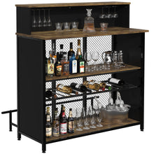 Load image into Gallery viewer, GDLF Home Bar Unit Mini Bar Liquor Bar Table with Storage and Footrest