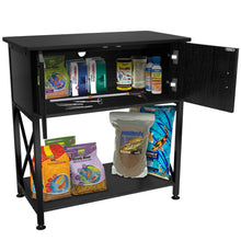 Load image into Gallery viewer, Fish Tank Stand Metal Aquarium Stand for 20 Gallon Long with Accessories Storage