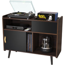Load image into Gallery viewer, Record Player Stand, Turntable Stand with Vinyl Record Storage Holds Up to 350 Albums