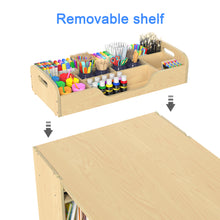Load image into Gallery viewer, Kids Art Table and Chairs Set Craft Table with Large Storage Desk and Portable Art Supply Organizer for children ages 8-12, 47"L x 30"W