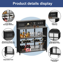 Load image into Gallery viewer, GDLF Home Bar Unit Mini Bar Liquor Bar Table with Storage and Footrest