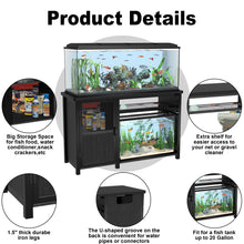 Load image into Gallery viewer, 55-75 Gallon Fish Tank Stand Heavy Duty Metal Aquarium Stand with Cabinet,52"L*19.68"