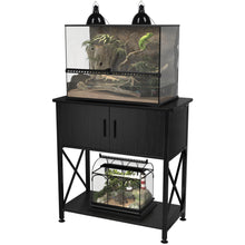 Load image into Gallery viewer, Fish Tank Stand Metal Aquarium Stand for 20 Gallon Long with Accessories Storage