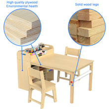 Load image into Gallery viewer, Kids Art Table and Chairs Set Craft Table with Large Storage Desk and Portable Art Supply Organizer for children ages 8-12, 47"L x 30"W