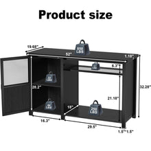 Load image into Gallery viewer, 55-75 Gallon Fish Tank Stand Heavy Duty Metal Aquarium Stand with Cabinet,52"L*19.68"