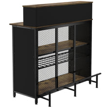 Load image into Gallery viewer, GDLF Home Bar Unit Mini Bar Liquor Bar Table with Storage and Footrest