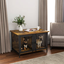 Load image into Gallery viewer, GDLF Double Dog Crate with Divider for 1 or 2 dogs, Indoor Kennel Cage (Int.dims:36.2”Wx24.5”Dx21”H)
