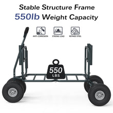 Load image into Gallery viewer, GDLF Fishing Cart  Heavy Duty Foldable Collapsible Wagon  Rod Holders 550 Pound Capacity 53.9&quot;x26.4&quot;x38.8&quot;