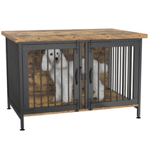 Load image into Gallery viewer, GDLF Double Dog Crate with Divider for 1 or 2 dogs, Indoor Kennel Cage (Int.dims:36.2”Wx24.5”Dx21”H)