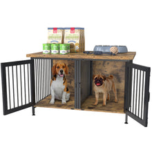 Load image into Gallery viewer, GDLF Double Dog Crate with Divider for 1 or 2 dogs, Indoor Kennel Cage (Int.dims:36.2”Wx24.5”Dx21”H)