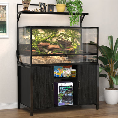 Reptile Tank Stand Terrarium Stand with Accessories Storage 48