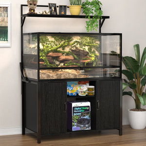 Reptile Tank Stand Terrarium Stand with Accessories Storage 48" X 24" Tabletop