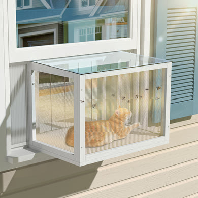 Cat Window Box,Window Catio Fits Double Hung Windows 24