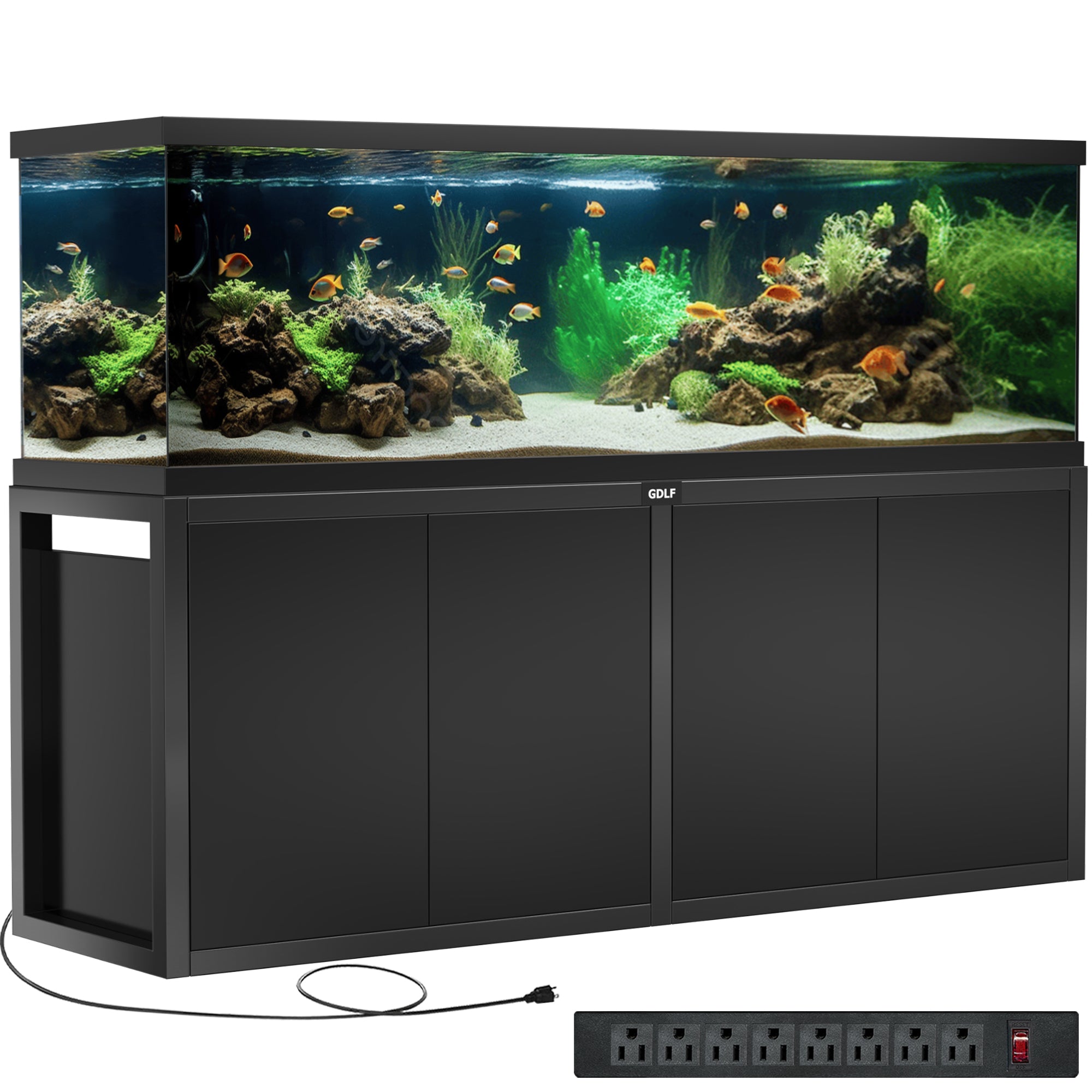 125 150 Gallon Fish Tank Stand Heavy Duty Metal Aquarium Stand with P shopGDLF