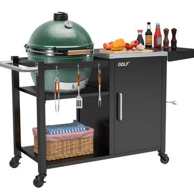 Grill Table for Big Green Egg Compatible with up to Medium Green Egg,Kamado Joe Jr