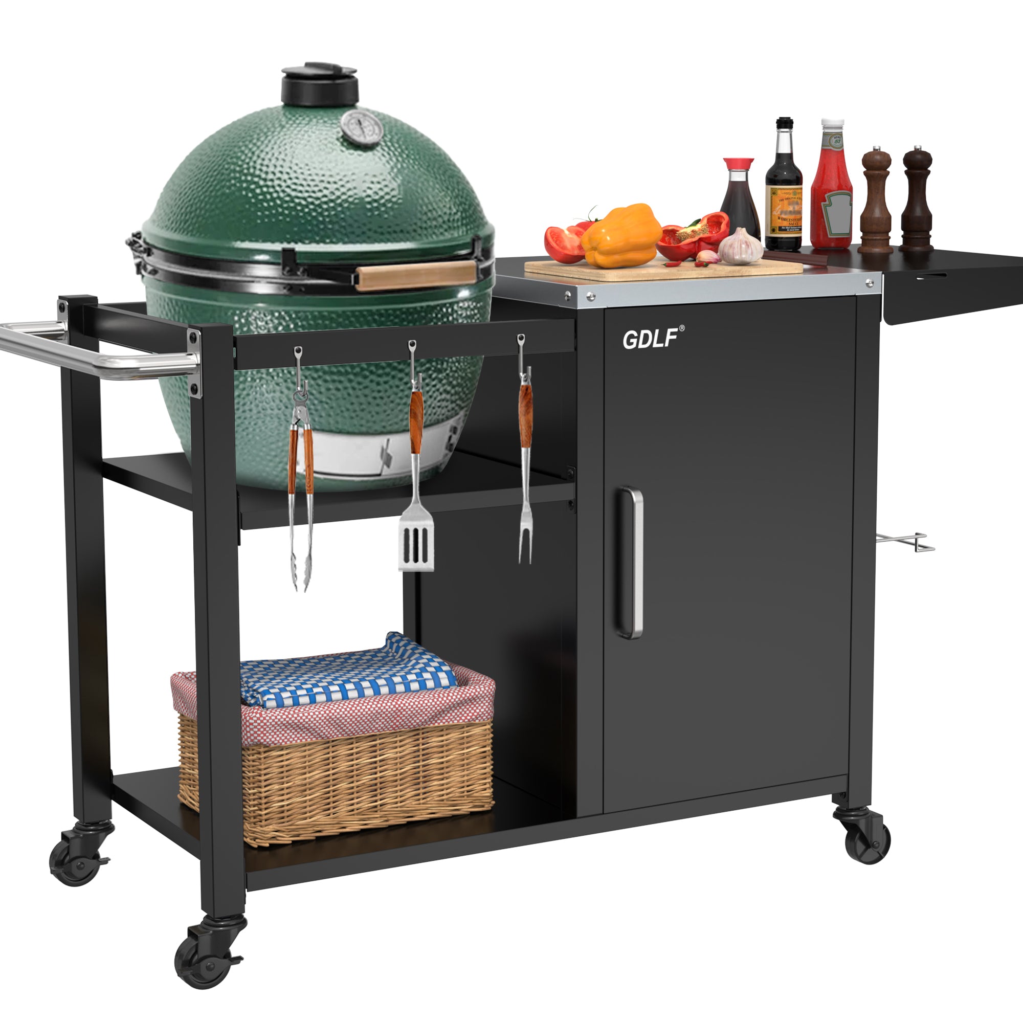 gre**enjoy　お取り置き Grill Table for Big Green Egg Compatible with up to Medium Green