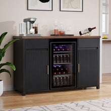 Load image into Gallery viewer, Coffee Bar Cabinet with Fridge Space, Mini Fridge Cabinet，Buffet Sideboard，53.2&quot;L