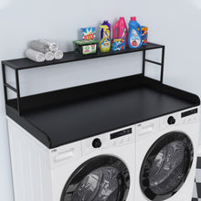 Load image into Gallery viewer, Washer Dryer Countertop Laundry Guard with Laundry Room Shelf, 27.55&quot; D x 54&quot; W