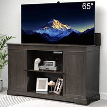 Load image into Gallery viewer, GDLF TV Lift Cabinet, Hidden Motorized Television Lift Cabinet for 55-65&quot; TVs with Storage and Remote Control, Modern Walnut