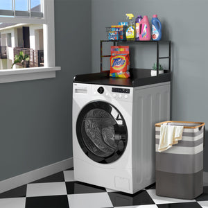 Washer Dryer Countertop Laundry Guard with Laundry Room Shelf for Single Washer/Dryer