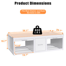 Load image into Gallery viewer, GDLF Washer and Dryer Pedestals, Universal Washer and Dryer Stand with Pull-Out Shelf,White