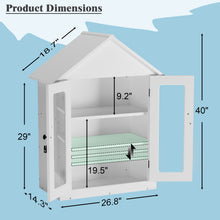 Load image into Gallery viewer, GDLF PVC Blessing Box &amp; Outdoor Library, 3-Tier Cabinet for Food Donations, Book Exchanges and Community Sharing, White
