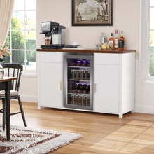 Load image into Gallery viewer, Coffee Bar Cabinet with Fridge Space, Mini Fridge Cabinet，Buffet Sideboard，53.2&quot;L