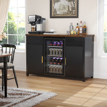 Load image into Gallery viewer, Coffee Bar Cabinet with Fridge Space, Mini Fridge Cabinet，Buffet Sideboard，53.2&quot;L