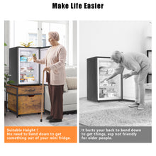 Load image into Gallery viewer, Mini Fridge Stand with Storage, Mini Fridge Cabinet, Dorm Fridge Stand,White
