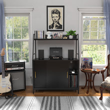 Load image into Gallery viewer, X-Large Record Player Stand, Vinyl Record Storage Cabinet Holds up to 550 Albums