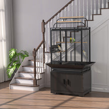 Load image into Gallery viewer, GDLF 71-Inch Bird Cage With Play Top and Rolling Storage Cabinet Extra Large With Cover